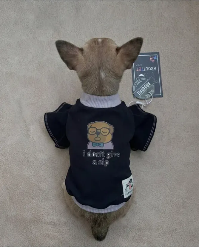 Aboutpet Fırfır Kollu Baskılı kedi köpek kıyafeti